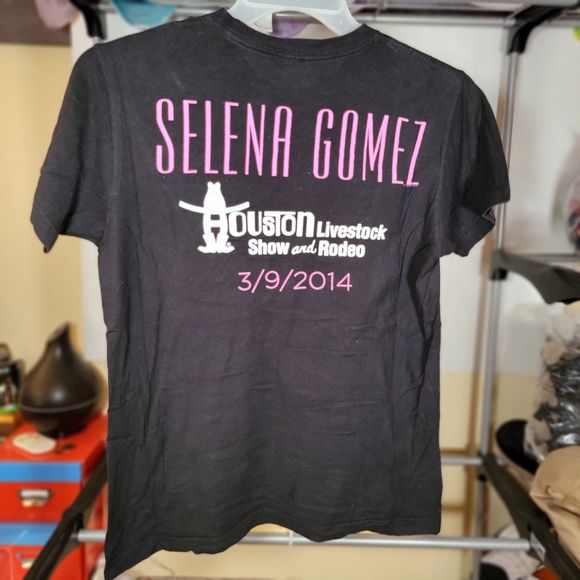 Selena Gomez Graphic Tee Houston Livestock Show & Rodeo Black SS - Size Medium - Picture 4 of 5